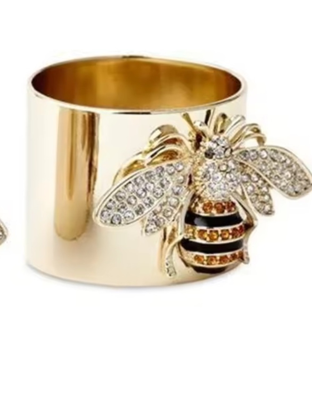 Golden Bee Royale Pavé Statement Ring